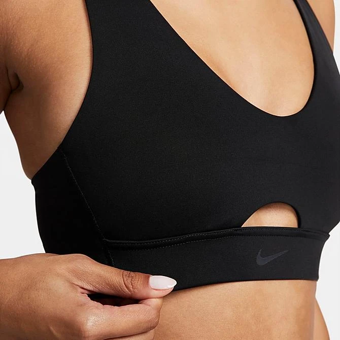 Women's Nike Dri-FIT Indy Plunge Cutout Bra Black/Dark Smoke Grey - DV9837 010 4 Women's Nike Dri-FIT Indy Plunge Cutout Bra Black/Dark Smoke Grey - DV9837 010 - Image 4