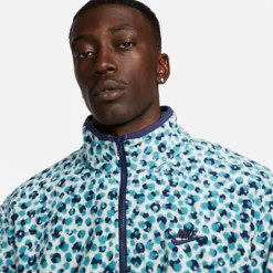 Men's Nike Club Fleece+ Dot Futura Full-Zip Jacket Mineral Teal/Midnight Navy/Midnight Navy/Midnight Navy - DX0531 379 -Sports Fashion DX0531 379 M4