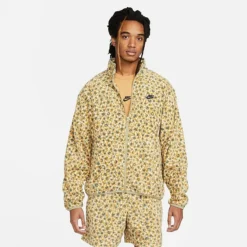 Men's Nike Club Fleece+ Dot Futura Full-Zip Jacket Team Gold/Neutral Olive/Neutral Olive/Black - DX0531 783