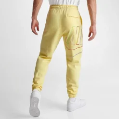 Nike Club Fleece+ Futura Logo Fleece Sweatpants Lemon Chiffon - DX0547 706 -Sports Fashion DX0547 706 M4