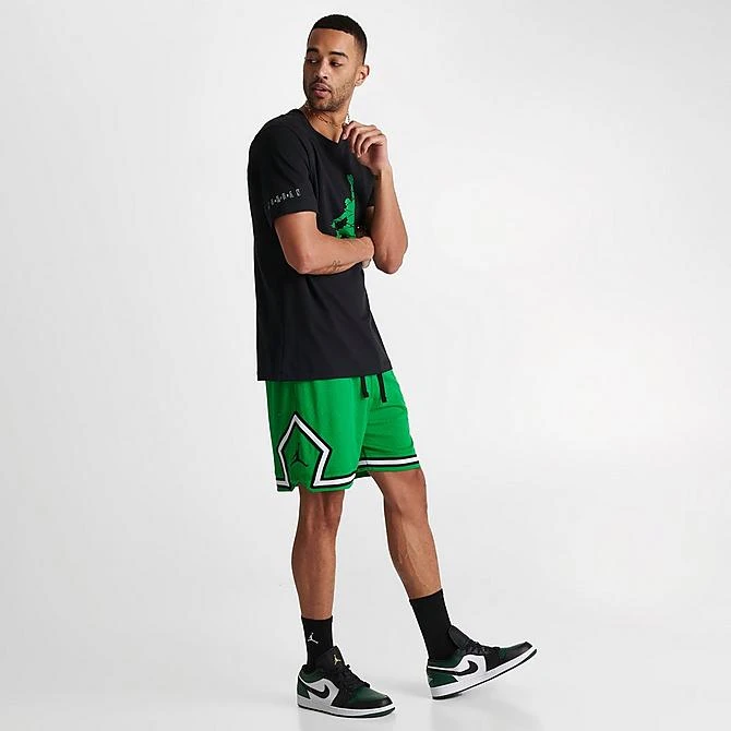 Nike Men's Jordan Dri-FIT Sport Diamond Basketball Shorts Lucky Green/White/Black - DX1487 310 2 Nike Men's Jordan Dri-FIT Sport Diamond Basketball Shorts Lucky Green/White/Black - DX1487 310 - Image 2
