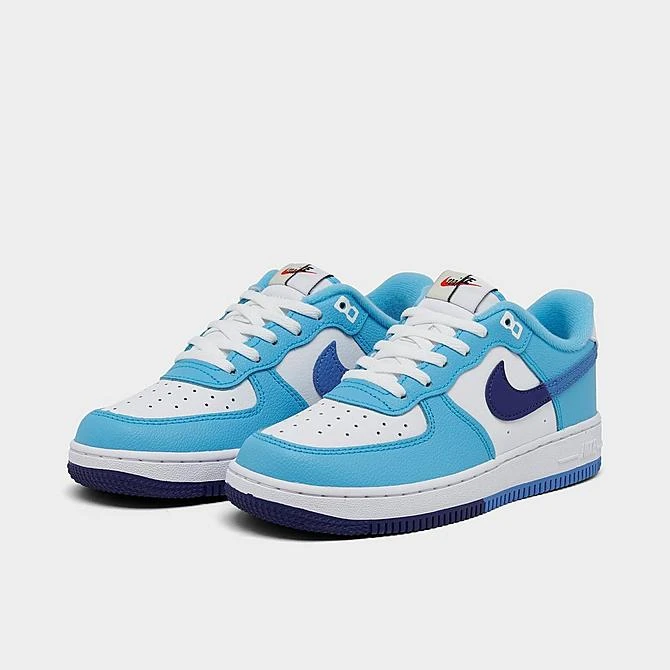 Little Kids' Nike Force 1 LV8 2 Casual Shoes White/Light Photo Blue/Deep Royal Blue - DX2164 100 2 Little Kids' Nike Force 1 LV8 2 Casual Shoes White/Light Photo Blue/Deep Royal Blue - DX2164 100 - Image 2