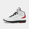 Nike Big Kids' Air Jordan Retro 2 Basketball Shoes White/Varsity Red/Black - DX2591 106