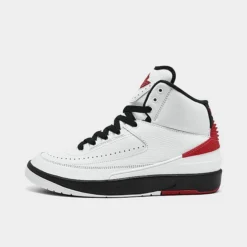 Nike Big Kids' Air Jordan Retro 2 Basketball Shoes White/Varsity Red/Black - DX2591 106