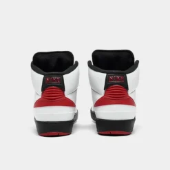 Nike Big Kids' Air Jordan Retro 2 Basketball Shoes White/Varsity Red/Black - DX2591 106 -Sports Fashion DX2591 106 P4