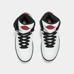 Nike Big Kids' Air Jordan Retro 2 Basketball Shoes White/Varsity Red/Black - DX2591 106 -Sports Fashion DX2591 106 P5