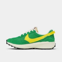 Women's Nike Waffle Debut Casual Shoes Stadium Green/Optic Yellow/Sail/Coconut Milk - DX2931 300