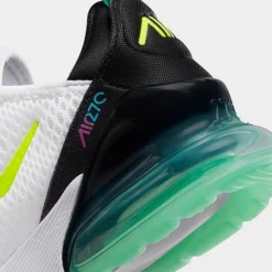 Little Kids' Nike Air Max 270 Casual Shoes White/Black/Laser Blue/Volt - DX3348 100 -Sports Fashion DX3348 100 P3