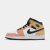 Nike Big Kids' Air Jordan Retro 1 Mid SE Casual Shoes Magic Ember/Sundial/White/Black - DX4365 800