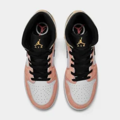 Nike Big Kids' Air Jordan Retro 1 Mid SE Casual Shoes Magic Ember/Sundial/White/Black - DX4365 800 -Sports Fashion DX4365 800 P5