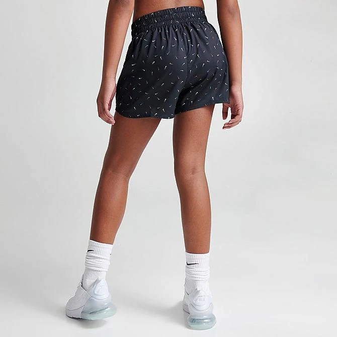 Girls' Nike Allover Print Swooshfetti Dri-FIT One High-Rise Woven Training Shorts Obsidian/White - DX4974 451 4 Girls' Nike Allover Print Swooshfetti Dri-FIT One High-Rise Woven Training Shorts Obsidian/White - DX4974 451 - Image 4