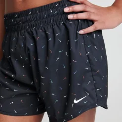 Girls' Nike Allover Print Swooshfetti Dri-FIT One High-Rise Woven Training Shorts Obsidian/White - DX4974 451 9 Girls' Nike Allover Print Swooshfetti Dri-FIT One High-Rise Woven Training Shorts Obsidian/White - DX4974 451 -Sports Fashion DX4974 451 M5