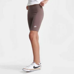 Girls' Nike Sportswear High-Waisted Bike Shorts Plum Eclipse - DX5066 291