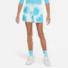 Girls' Nike Sportswear Washed Shorts Baltic Blue/Sail - DX5072 468