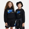 Kids' Nike Sportswear Icon Fleece Oversized Sweatshirt Black - DX5140 010