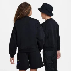 Kids' Nike Sportswear Icon Fleece Oversized Sweatshirt Black - DX5140 010 -Sports Fashion DX5140 010 M3