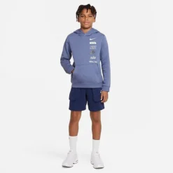 Kids' Nike Sportswear Logos Pullover Hoodie Diffused Blue - DX5158 491 7 Kids' Nike Sportswear Logos Pullover Hoodie Diffused Blue - DX5158 491 -Sports Fashion DX5158 491 M3