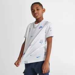 Kids' Nike Sportswear Multi Swoosh T-Shirt White - DX9516 100 -Sports Fashion DX9516 100 M3