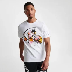 Nike Men's Jordan Flight MVP Summer Flow Graphic T-Shirt White/Sundial/Black - DX9569 100 -Sports Fashion DX9569 100 M3
