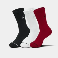 Nike Men's Jordan Everyday Crew Socks (3-Pack) Red/White/Black - DX9632 902