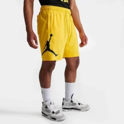 Nike Men's Jordan Essentials Jumpman Logo Fleece Shorts Tour Yellow - DX9667 719
