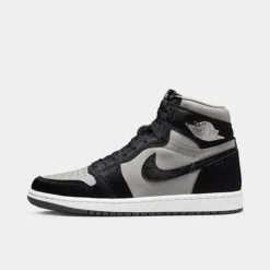 Nike Women's Air Jordan Retro 1 High OG Casual Shoes Medium Grey/Black/White - DZ2523 001