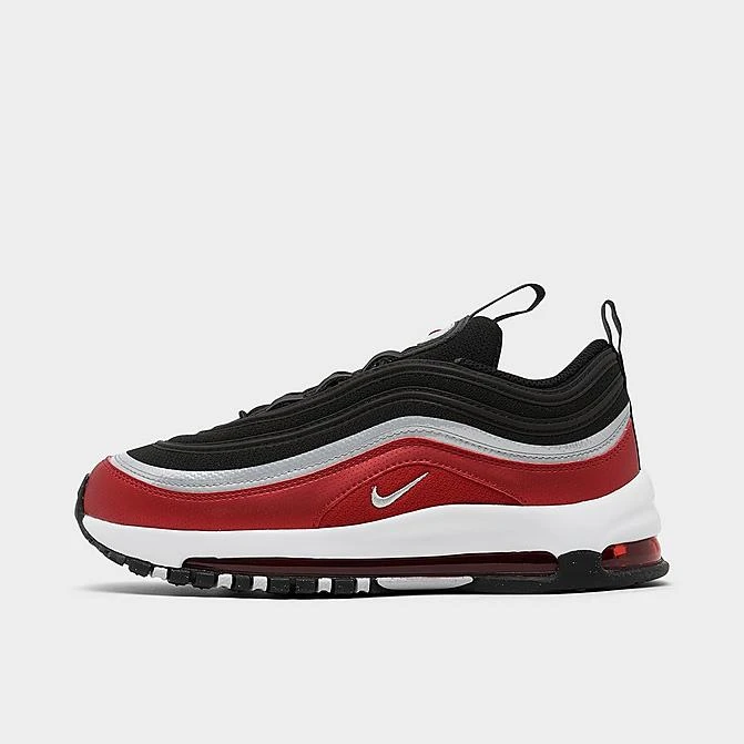 Little Kids' Nike Air Max 97 SE Stretch Lace Casual Shoes Black/Metallic Silver/Varsity Red/White - DZ2665 001 1 Little Kids' Nike Air Max 97 SE Stretch Lace Casual Shoes Black/Metallic Silver/Varsity Red/White - DZ2665 001