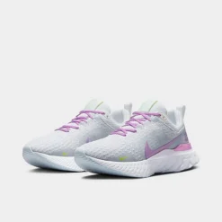 Women's Nike React Infinity 3 Running Shoes White/Rush Fuchsia/Blue Tint/Volt - DZ3016 100 -Sports Fashion DZ3016 100 P2