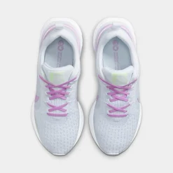 Women's Nike React Infinity 3 Running Shoes White/Rush Fuchsia/Blue Tint/Volt - DZ3016 100 -Sports Fashion DZ3016 100 P5