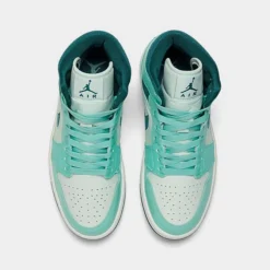 Nike Women's Air Jordan 1 Mid SE Casual Shoes Bleached Turquoise/Sky J Teal/Barely Green - DZ3745 300 -Sports Fashion DZ3745 300 P5