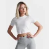 Women's Nike Air Slim-Fit Printed Crop T-Shirt Summit White - DZ3751 121