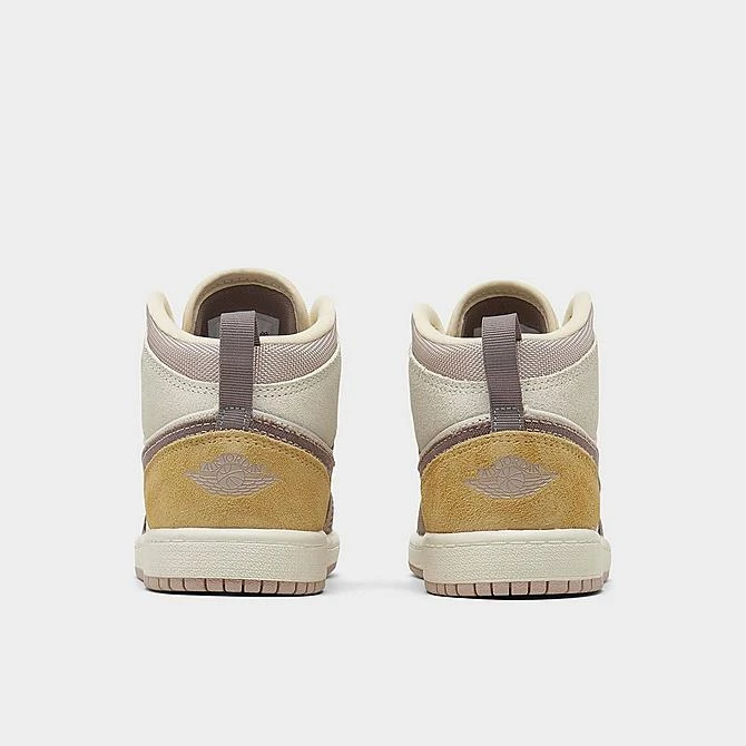 Nike Little Kids' Jordan Retro 1 Mid SE Craft Casual Shoes Sail/Taupe Haze/Fossil Stone - DZ4468 102 4 Nike Little Kids' Jordan Retro 1 Mid SE Craft Casual Shoes Sail/Taupe Haze/Fossil Stone - DZ4468 102 - Image 4