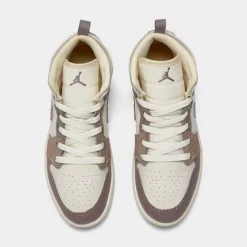 Nike Little Kids' Jordan Retro 1 Mid SE Craft Casual Shoes Sail/Taupe Haze/Fossil Stone - DZ4468 102 10 Nike Little Kids' Jordan Retro 1 Mid SE Craft Casual Shoes Sail/Taupe Haze/Fossil Stone - DZ4468 102 -Sports Fashion DZ4468 102 P5