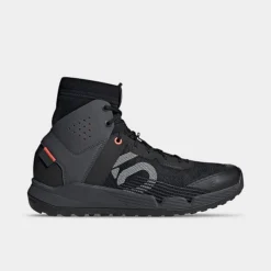 Men's Adidas Five Ten Trail Cross Mid Pro Mountain Bike Shoes Black/Grey/Solar Red - EF3010 001