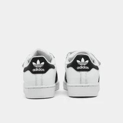 Little Kids' Adidas Originals Superstar Hook-and-Loop Casual Shoes White/Black - EF4838 100 -Sports Fashion EF4838 100 P4