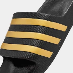 Women's Adidas Originals Adilette Aqua Slide Sandals Black/Gold - EG1758 001 -Sports Fashion EG1758 001 P3