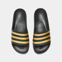 Women's Adidas Originals Adilette Aqua Slide Sandals Black/Gold - EG1758 001 -Sports Fashion EG1758 001 P5