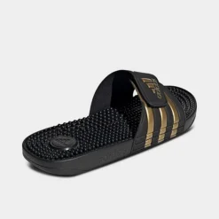 Adidas Adissage Slide Sandals Black/Gold Metallic/Black - EG6517 001 -Sports Fashion EG6517 001 P4