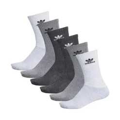 Adidas Originals Trefoil Casual Cushioned Quarter Socks (6-Pack) Heather Grey/Black/White - EV8011 HBW -Sports Fashion EV8011 HBW M2