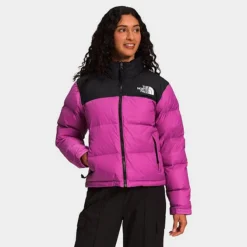Women's The North Face 1996 Retro Nuptse Jacket Purple Cactus Flower/TNF Black - F0A3XEOY 520