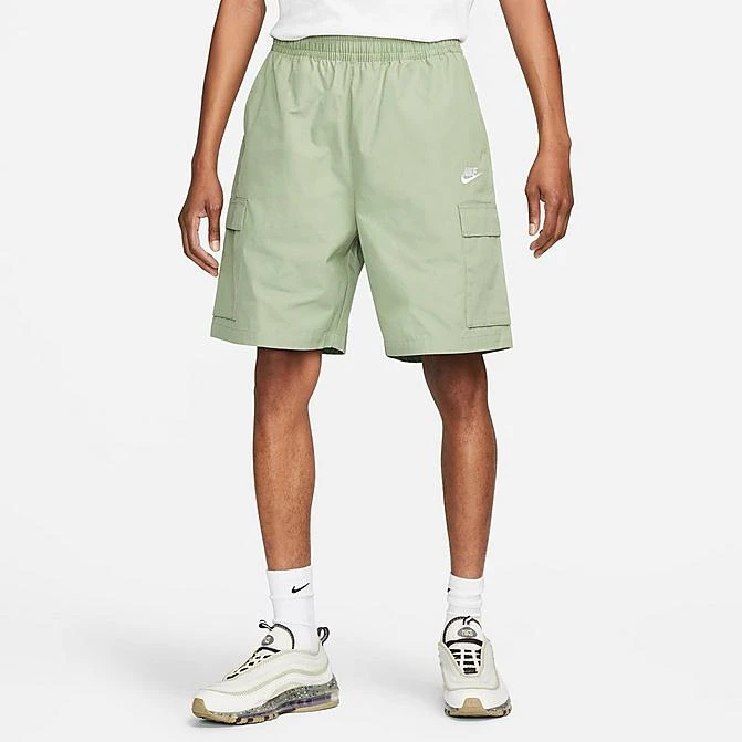 Men's Nike Club Futura Woven Cargo Shorts Oil Green/White - FB1246 386 1 Men's Nike Club Futura Woven Cargo Shorts Oil Green/White - FB1246 386