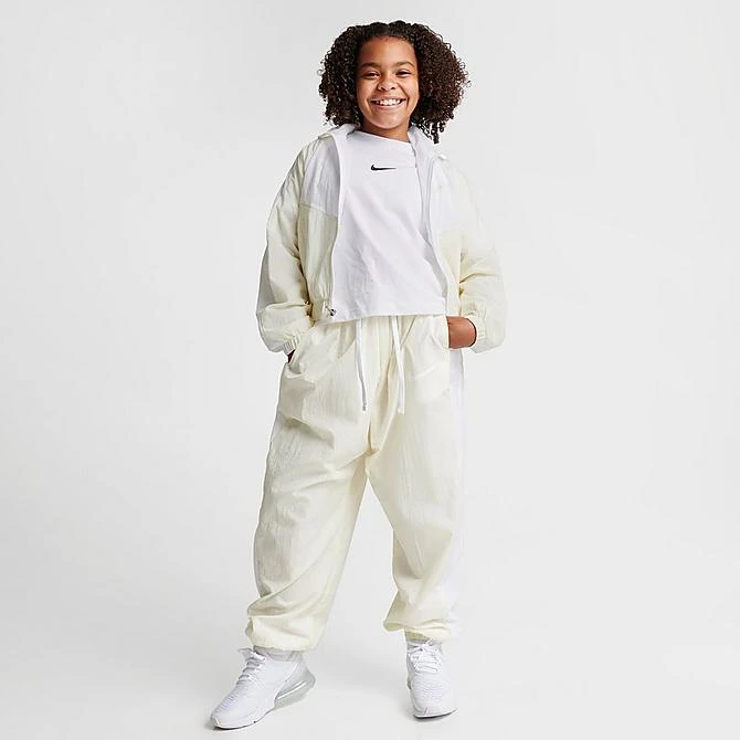 Girls' Nike Sportswear Woven Jogger Pants Coconut Milk/White/White - FB1269 113 2 Girls' Nike Sportswear Woven Jogger Pants Coconut Milk/White/White - FB1269 113 - Image 2