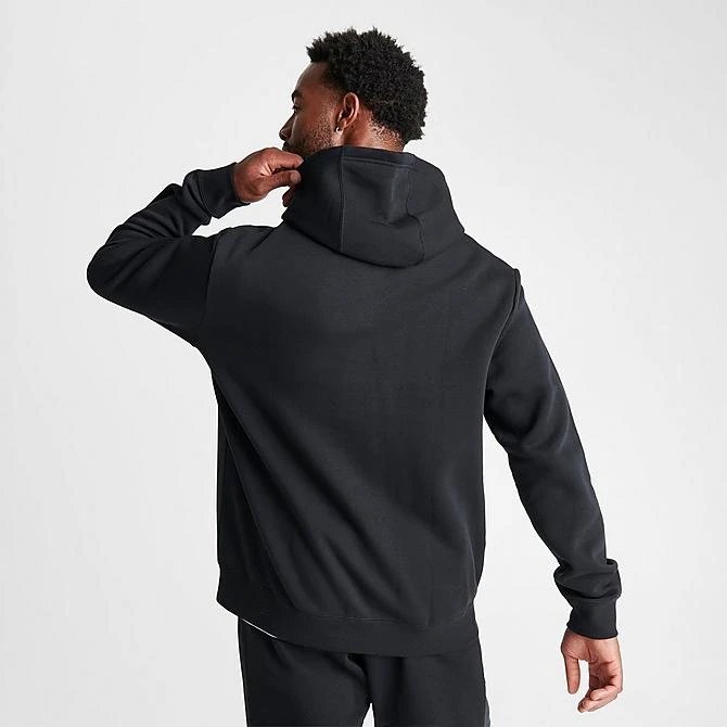 Men's Nike Sportswear Hybrid Fleece Full-Zip Hoodie Black/Dark Smoke Grey - FB1431 010 4 Men's Nike Sportswear Hybrid Fleece Full-Zip Hoodie Black/Dark Smoke Grey - FB1431 010 - Image 4