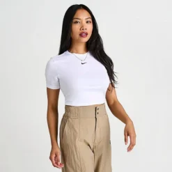 Women's Nike Essential Crop T-Shirt White - FB2873 100 8 Women's Nike Essential Crop T-Shirt White - FB2873 100 -Sports Fashion FB2873 100 M3