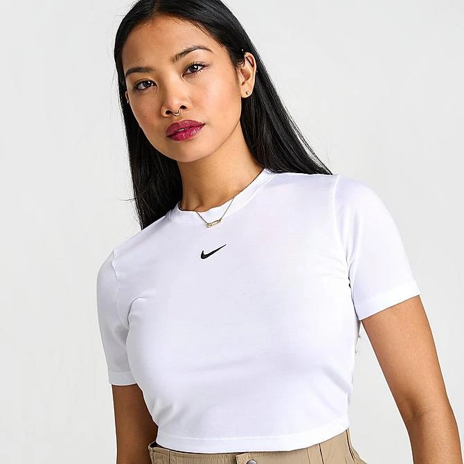 Women's Nike Essential Crop T-Shirt White - FB2873 100 5 Women's Nike Essential Crop T-Shirt White - FB2873 100 - Image 5
