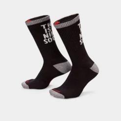 Nike Everyday Plus Cheeky Cushioned Crew Socks Black/University Red/Sail - FB3272 010