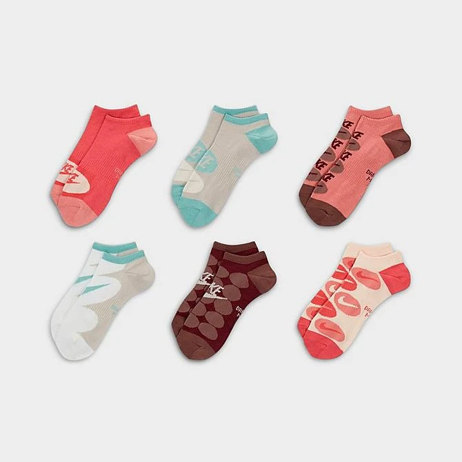 Women's Nike Everyday Lightweight Training No-Show Socks (6-Pack) Multicolor - FB3281 901 2 Women's Nike Everyday Lightweight Training No-Show Socks (6-Pack) Multicolor - FB3281 901 - Image 2