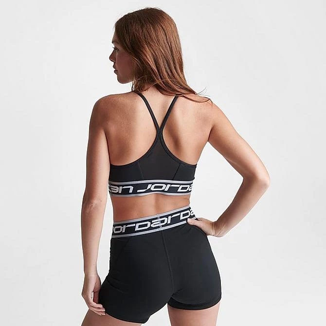 Nike Women's Jordan Tape Logo Sports Bra Indy Black/White/Stealth/Stealth - FB4095 010 4 Nike Women's Jordan Tape Logo Sports Bra Indy Black/White/Stealth/Stealth - FB4095 010 - Image 4