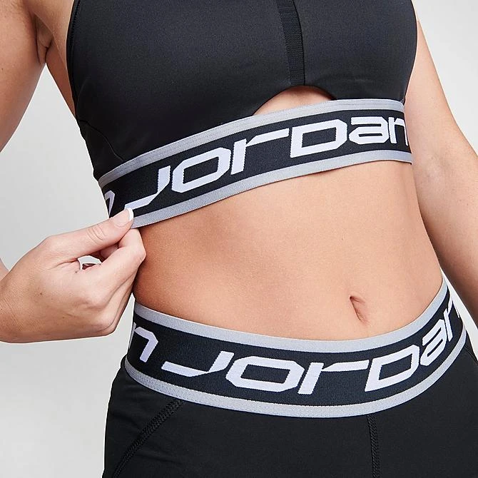 Nike Women's Jordan Tape Logo Sports Bra Indy Black/White/Stealth/Stealth - FB4095 010 6 Nike Women's Jordan Tape Logo Sports Bra Indy Black/White/Stealth/Stealth - FB4095 010 - Image 6