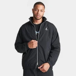 Nike Men's Jordan Essentials Warmup Full-Zip Jacket Black/Black/Sail - FB7294 010